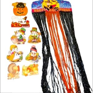 Vintage Die Cut Decorations and Door Curtain